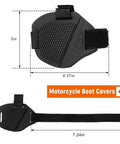 Heavy Duty Rubber Motorcycle Shifter Pad Anti Slip Gear Lever Grip With Adjustable Elastic Strap Delivers Lock Tight Grip, 4.37x3in design.