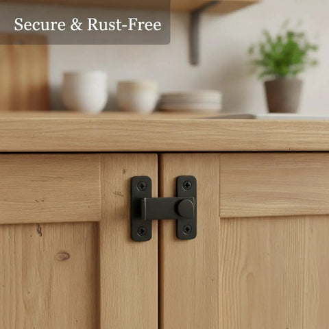 Heavy Duty Stainless Steel Slide Bolt Latch Locks Gates And Sheds Shut Tight Keeps Doors From Swinging Loose Rust Proof Security Hardware That Simply Stays Put on wooden cabinet doors