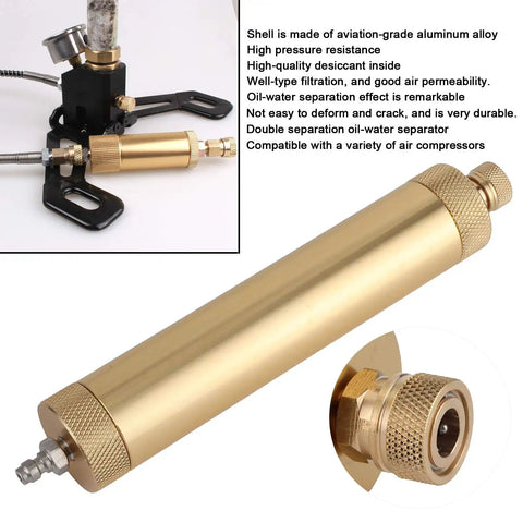 Heavy Duty High Pressure Oil Water Separator for PCP Pumps and Air Compressors with 30MPa filtration system, close-up details