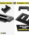 Horizontal E Track Rail End Caps For Trailers And Trucks, 5-inch black plastic end caps for horizontal E-track rails
