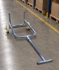 Gas Cylinder Cart Hand Truck Transporter With Tubular Steel Frame And Upright Push Design Front Control Bar Two Wheels For Warehouses, Workshops And Job Sites Heavy Duty Construction, Smooth Maneuverability, Durable And Safe, warehouse floor