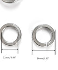 14 Pack 304 Stainless Steel Split Lock Washers For 22mm Inner Diameter, 34mm Outer Diameter, 5.61mm Thick, Heavy Duty Spring Lock Washers