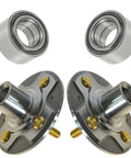 2 Piece Front Wheel Bearing And Hub Kit For Honda Civic 2001 Through 2005 Direct Fit Replacement Includes 2 Front Bearings And 2 Front Hubs