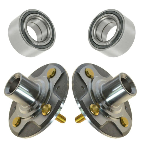 2 Piece Front Wheel Bearing And Hub Kit For Honda Civic 2001 Through 2005 Direct Fit Replacement Includes 2 Front Bearings And 2 Front Hubs