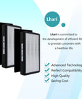 HEPA A2 True Filter Two Pack For Room Purifiers FAP-C02-A2 C03-A2 T03-A2, black carbon layer, 213.36 x 332.74 x 48.26 mm