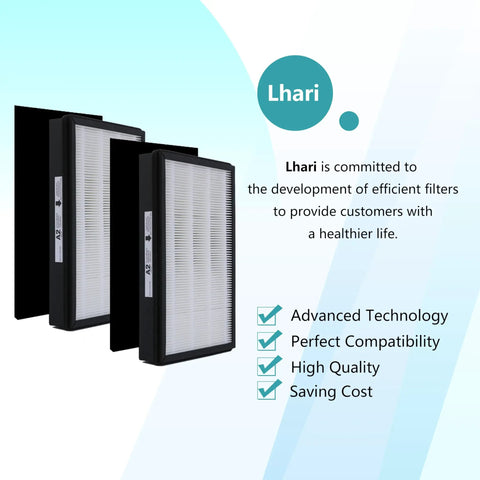 HEPA A2 True Filter Two Pack For Room Purifiers FAP-C02-A2 C03-A2 T03-A2, black carbon layer, 213.36 x 332.74 x 48.26 mm