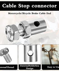 Universal Throttle Cable Ends Kit With Twenty Durable Stainless Steel One Eighth Inch Stops And Crimp Clamps shown in packaging