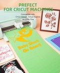 HTVRONT standard grip cutting mats, 3-pack, 12x24, Cricut-compatible; green mat with yellow Baby Shark On Board text