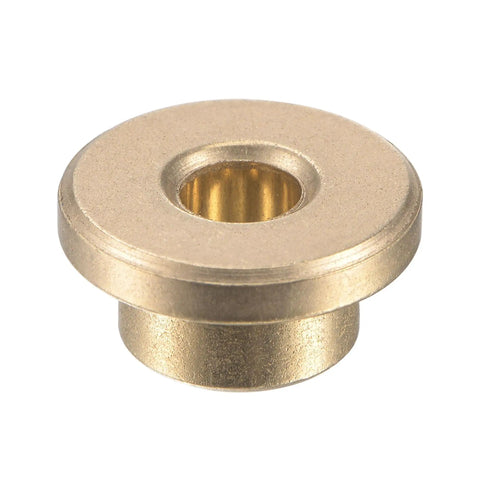 Flange Sleeve Bearing Set 4mm Bore 8mm OD 6mm Length 12mm Flange Diameter 2mm Flange Thickness Sintered Bronze Self Lubricating Bushings