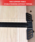 Heavy Duty 24 Inch Aluminum T Square Ruler Boss Grade Woodworking Layout Tool Pinpoint Precision Scribing Gauge For Carpenters viewed on a wooden surface.
