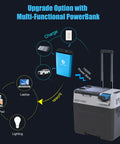 App Controlled Electric Cooler And Freezer, 52 Quart Portable Compressor Fridge with PowerBank upgrade option.