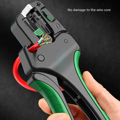 Heavy Duty Mult Functional Cable Strippers With Wire Crimper Tool showing ergonomic steel handles and wire stripping mechanism.