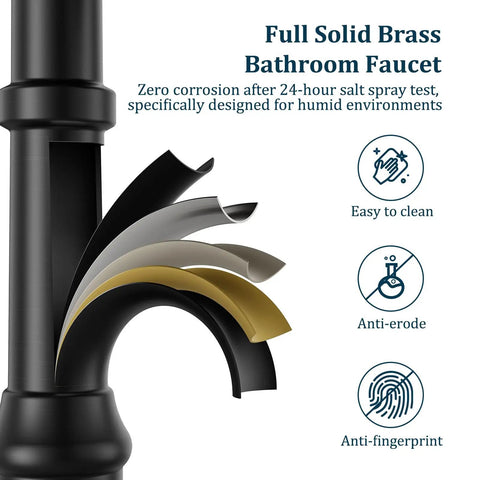Oil Rubbed Bronze Vessel Sink Faucet With Waterfall Spout Tall Deck Mount Bathroom Tap Single Handle Single Hole Pop Up Drain Supply Hoses DIY Friendly Mixer Tap For A Modern Vanity Upgrade