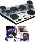 Portable Digital Drum Kit With Foot Pedals And Drum Sticks, 8 Touch-Sensitive Pads, World Percussion Sounds, Aux In For MP3 Jams