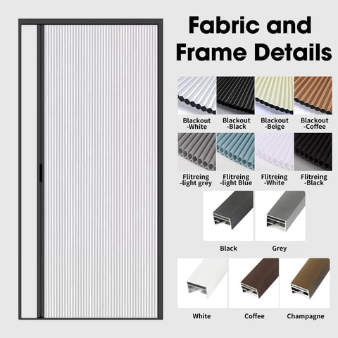 Interior Accordion Folding Cellular Door Panels No Drilling Easy Install Space Saving Light Filtering Sliding Barn Style