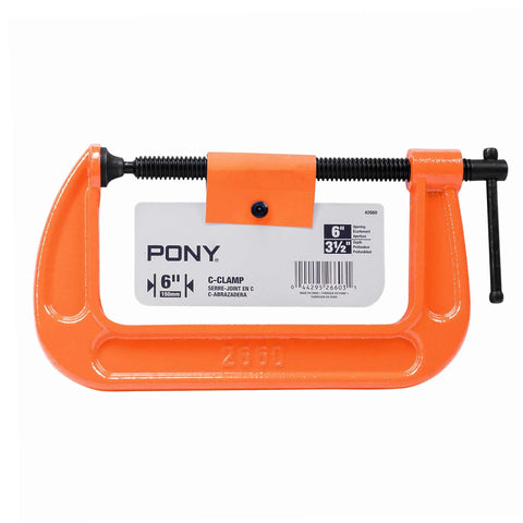 Heavy Hitter 6 Inch C Clamp Boasts Rock Solid 1000 Pound Grip With Ductile Iron Cast Frame Zinc Plated Acme Screw And Bright Orange Finish Crafted For Serious Woodworking And Everyday Diy Projects