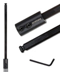 Hole saw extension chuck by GEINXURN, 12-in length, 1/2-in hex shank, black metal with hex key