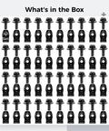 40 Packs U Clip Nuts And Bolts Set With Metal Fasteners And Mounting Screws for Quick Install Clip Nuts in 40 positions on grid