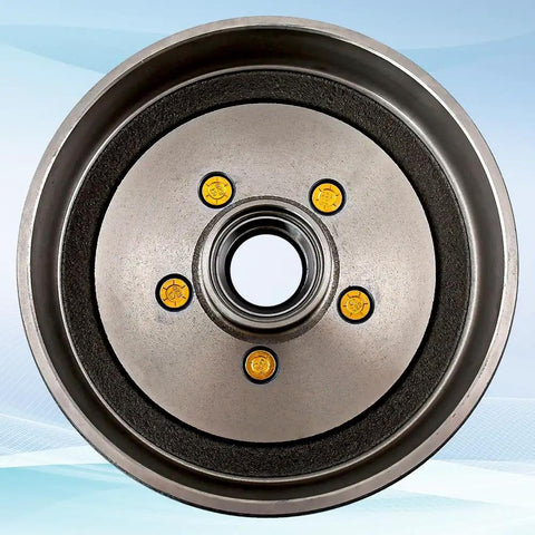Beefed Up Trailer Brake Drum Kit 10x2 Inch 5 On 4.5 Inch Hub For 3500 Lb Axles Includes L68149 Inner Cone Bearings And L44649 Outer Cone Bearings Replacement Brake Hub Drum Assembly Two Set top view