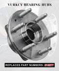 Front and Rear Wheel Bearing Hub Assembly Pair with ABS for GM SUVs six lug design close-up