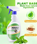 Minty Fresh Peppermint Oil Rodent Spray For Indoor And Outdoor Use Deters Mice Rats Squirrels And Other Pests, 16 oz bottle