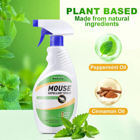 Minty Fresh Peppermint Oil Rodent Spray For Indoor And Outdoor Use Deters Mice Rats Squirrels And Other Pests, 16 oz bottle