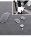 Close-up of water-resistant fabric and frame detail of Grab And Go Portable Wardrobe Closet 50 Inch With Hanging Rods And Nonwoven Fabric Cover Dustproof Space Saving Clothes Organizer In Grey For Quick Access And Easy Assembly
