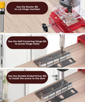 Rugged Aluminum Door Hinge Jig For Precise Mortises Built To Last, Adjustable Router Jig Fits Door Hinges From Two Point Five To Five Inches