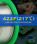 Lead Free Rosin Core Solder Wire 1mm Sn99 Ag0.3 Cu0.7 30g Pro Grade Fast Melting No Clean Solder Wire with 422F low melting point