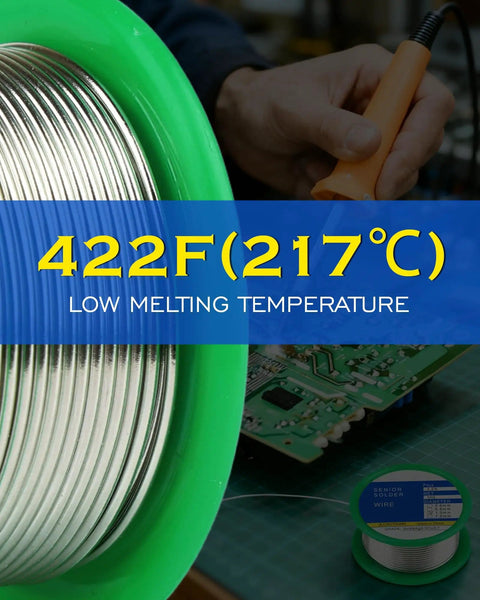 Lead Free Rosin Core Solder Wire 1mm Sn99 Ag0.3 Cu0.7 30g Pro Grade Fast Melting No Clean Solder Wire with 422F low melting point