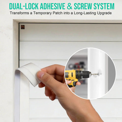 Installing Heavy Duty Garage Door Seal Top And Sides 36Ft White Flexible TPE Self Adhesive Weather Stripping Kit