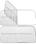 Heavy Duty Hinged Cooking Grid For Veteran Outdoor Grills Goof Proof Charcoal Flip System showing stainless steel grate design.