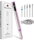 Compact Cordless Nail Drill With 30000 Rpm Motor Pen Shape Handle For Fast Gel Polish Removal And Quick Acrylic Shaping No Sweat Ergonomic Mini File Novice Approved Beauty Gear with grinding tips and sleeves.