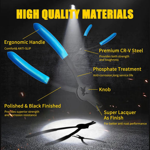 12-Piece Snap Ring Pliers Set with ergonomic handles and high-quality materials for auto repair and DIY projects.