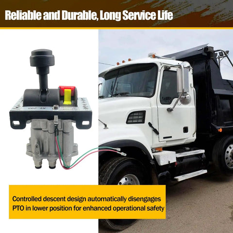 PTO Hoist Air Shift Control Valve For Dump Trucks And Trailers, Heavy Duty Power Take Off Valve For Hydraulic Systems, Replacement AV-295 AV295 328388-79X 329358X, Safe Descent Design, Easy Install