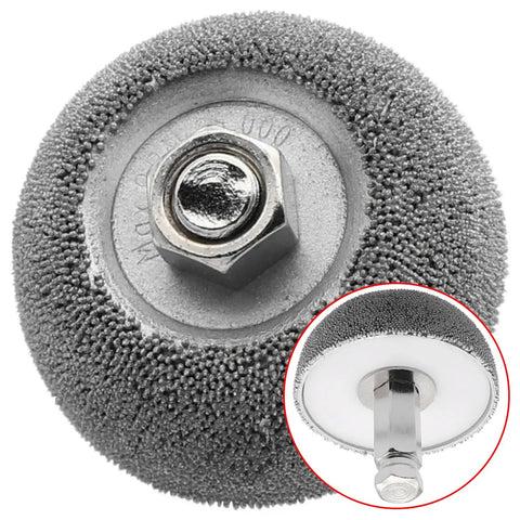 User Friendly Aluminum Anodizing Buffing Wheel Polishing Tool For Rubber Removal And Surface Smoothing Perfect For Auto Repair And Home Reno Projects close-up view highlighting texture and mounting detail.