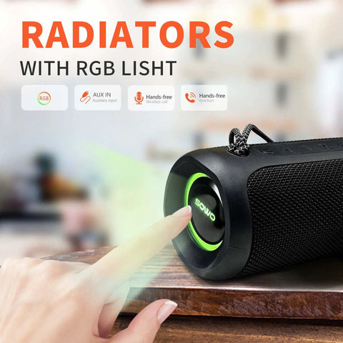 Wireless Portable Speaker With 25W Bangin Bass And Bassboom Technology IPX7 Waterproof Bluetooth Speaker TWS Pairing Built In Mic
