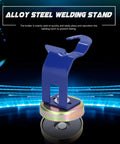 Heavy Duty Magnetic Welding Torch Holder With Secure Buckle Alloy Steel Base Prevents Slipping And Keeps Your Work Station Organized For Smooth Diy Projects, blue holder with strong base.