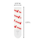 Medium Refill Replacement Strips For Damage Free Hanging On Small Wall Hooks White 9 Strips Pack with dimensions shown