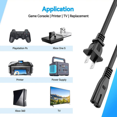 5 Foot UL Certified AC Power Cord Replacement For Scancut Dx Sdx325 Sdx330 Cutting Machine Heavy Duty Plug And Play Charging Cable for consoles and printer.