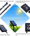 Assembly instructions for 1200mA Monochrome Solar Light With Easy Plug And Play Charging Panel For LED Strip Lights Remote Control