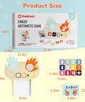 Totally Kid Approved Wooden Number Blocks And Soft Felt Hand Puppets Paired With Double Sided Math Flashcards For Super Fun Preschool Addition Learning set shown with finger arithmetic game and components.