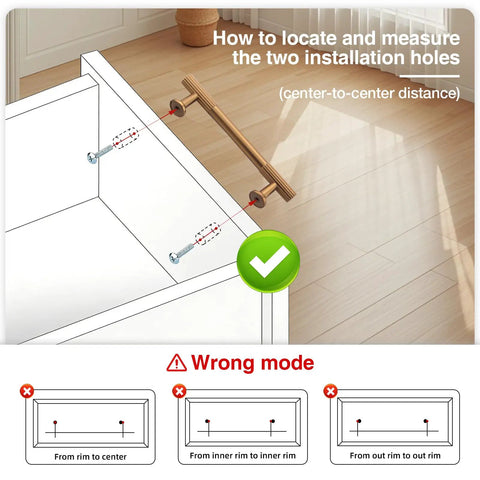 Installation guide for 10 Pack Champagne Bronze Cabinet Handles For Drawers And Cabinets, Seven And A Half Inch Center Hole Drawer Pulls In Solid Zinc Alloy