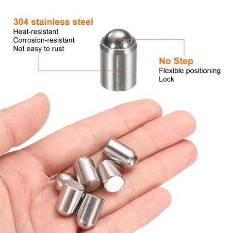20 Pack Ball Point Spring Plungers 10x13mm Stainless Steel 304 Mini Ball Plungers For Doors Cabinets Furniture Ball Catch Latch No Step Positioning Beads Heavy Duty, hand-held
