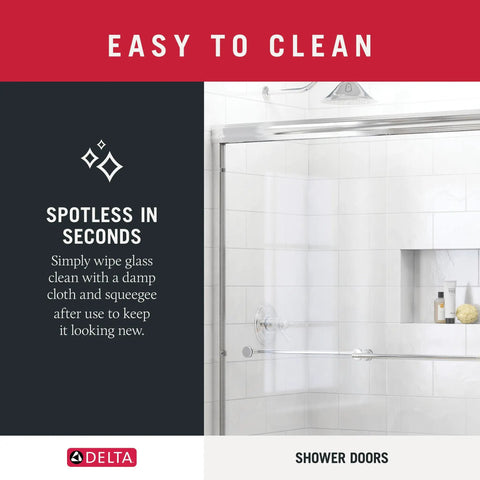 Dope Sixty By Seventy Inch Semi Frameless Sliding Shower Door With Bronze Transition Glass Smooth Aluminum Track Adjusts To Uneven Walls For A No Sweat Bathroom Remodel