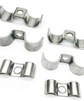 12mm Stainless Steel Double Line Clamps Kit With Hex Socket Screws M5 By 12 Silver Tone Pack Of 10 Durable 304 Stainless Steel Construction for dry and humid environments ideal for marine industrial automotive and DIY projects.