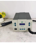 Powerful Pro-Grade 1000W Soldering And Hot Air Rework Station With Digital Temperature Display on a workbench.
