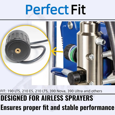 Pressure Regulating Valve Replacement For Airless Sprayers 190 210 390 ProX7 390PC showing installation close-up