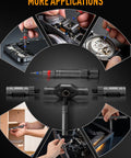 68 In 1 Magnetic Ratcheting Screwdriver Kit being used for electronics, furniture, and bike repair.