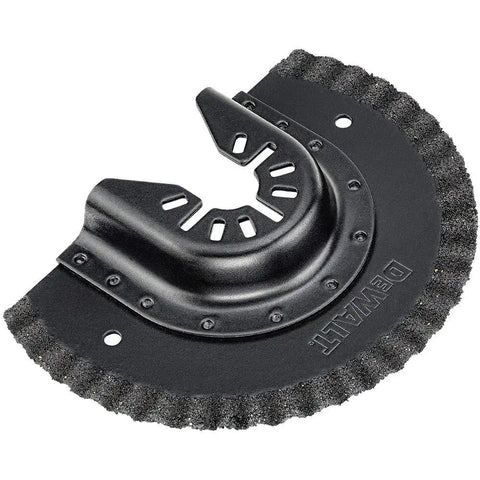 Dwa4220 Oscillating Fastcut Carbide Grout Removal Blade with universal fit and durable carbide edge, close-up view.